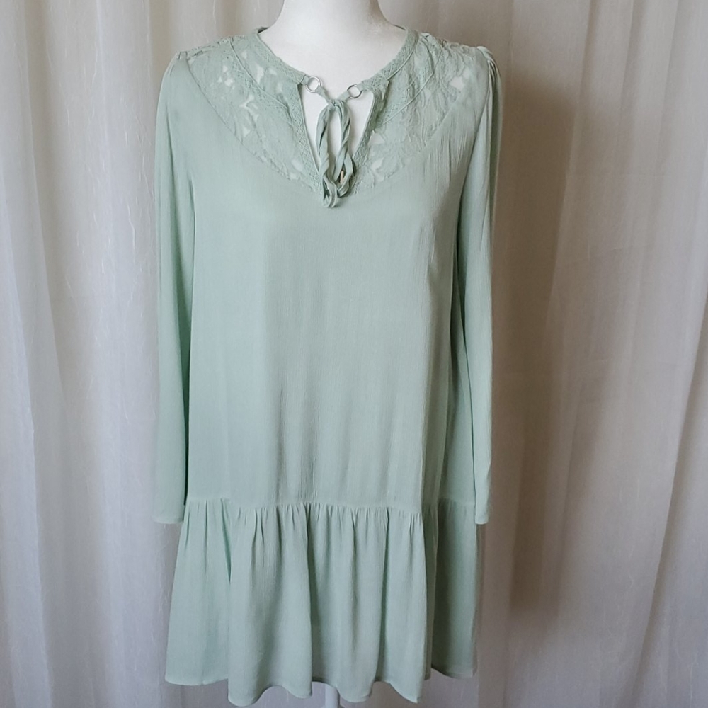 Entro Mint Dress Lined Womens Small Rayon